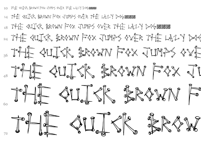 SuperTack font waterfall