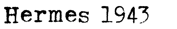 Шрифт Hermes 1943