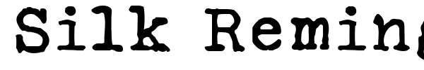 Шрифт Silk Remington