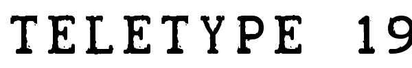 Шрифт Teletype 1945-1985
