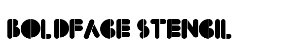 Шрифт BoldFace Stencil