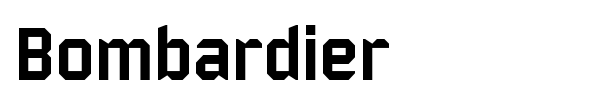 Шрифт Bombardier