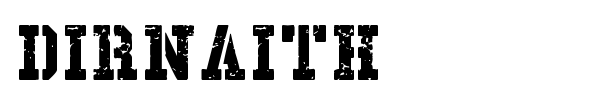 Dirnaith font preview