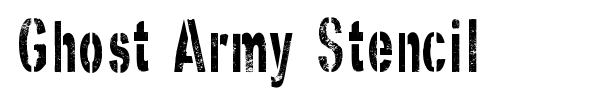 Шрифт Ghost Army Stencil