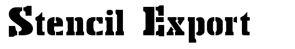 Шрифт Stencil Export