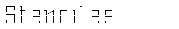 Stenciles font preview