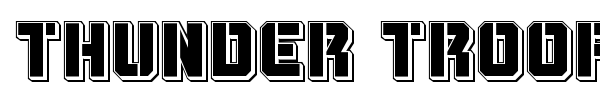 Thunder Trooper font preview