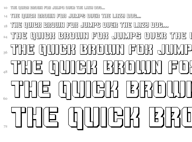 Thunder Trooper font waterfall