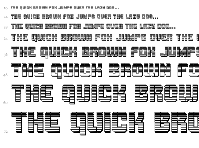 Thunder Trooper font waterfall