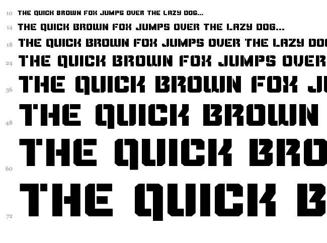 Thunder Trooper font waterfall