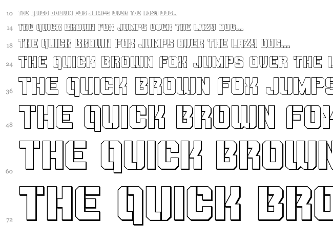 Thunder Trooper font waterfall