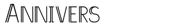 Шрифт Annivers
