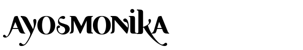 Шрифт Ayosmonika