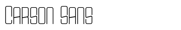 Шрифт Carson Sans