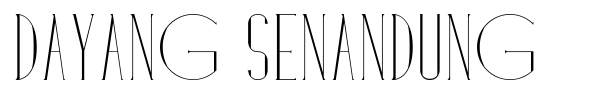 Шрифт Dayang Senandung