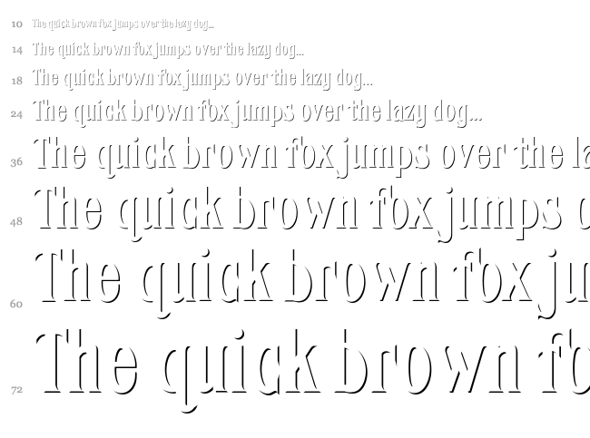 FHA Condensed French NC font waterfall