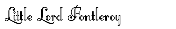 Шрифт Little Lord Fontleroy