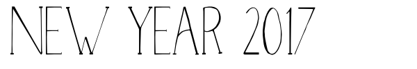 New Year 2017 font preview