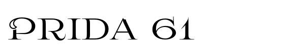 Шрифт Prida 61