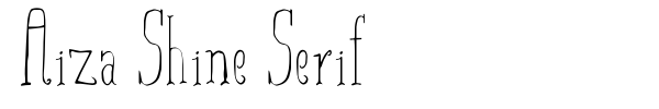 Шрифт Aiza Shine Serif