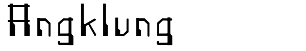 Шрифт Angklung
