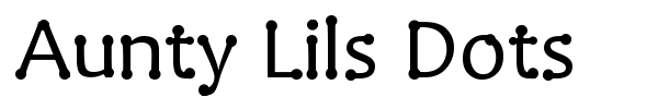 Шрифт Aunty Lils Dots
