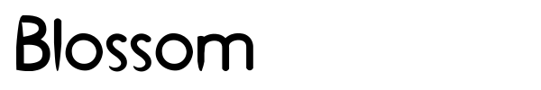 Blossom font preview