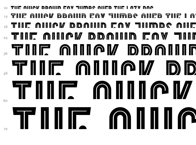 Border Control font waterfall