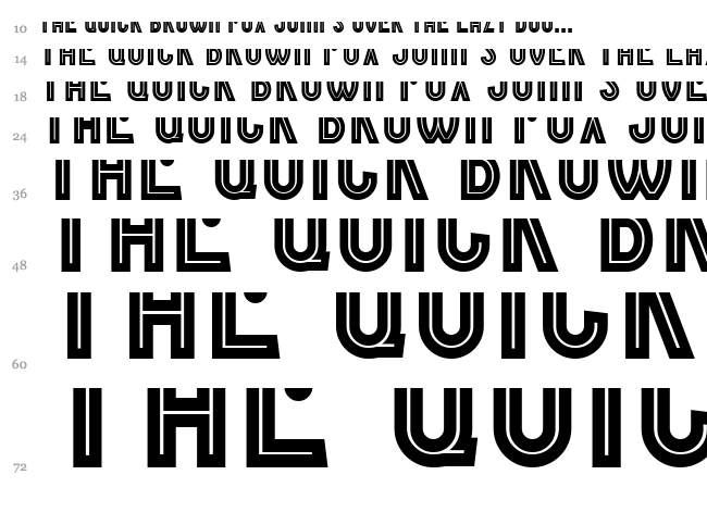 Border Control font waterfall