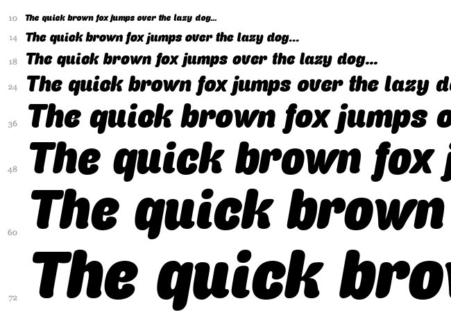 Caprica Sans font waterfall