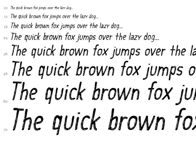 CF School Handwriting font waterfall