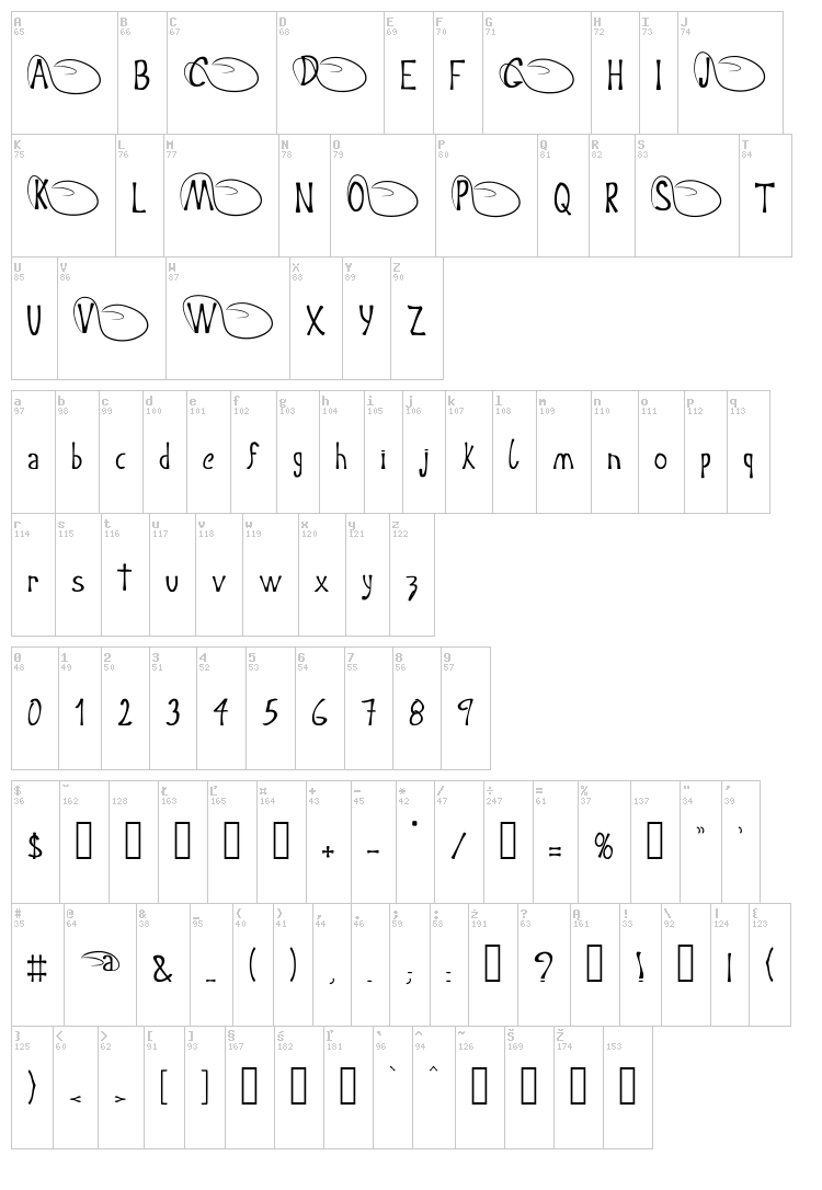 Crispy font map