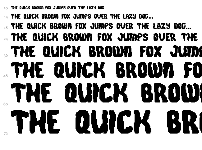 Cursed Law font waterfall