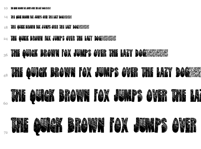 Dark Stars font waterfall