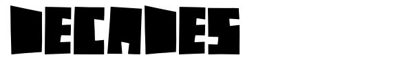 Decades font preview