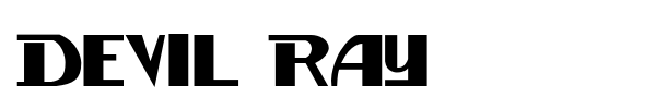Шрифт Devil Ray