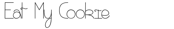 Eat My Cookie font preview