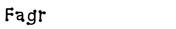 Шрифт Fagr