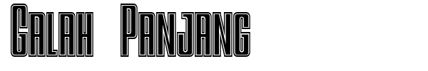 Galah Panjang font preview