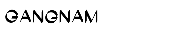 Шрифт Gangnam
