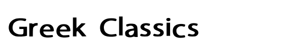 Greek Classics font preview