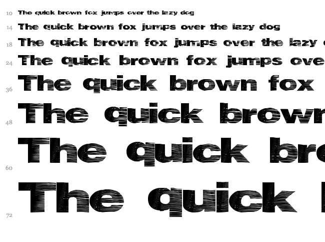 Heat Wave font waterfall
