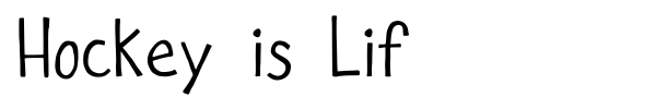 Шрифт Hockey is Lif
