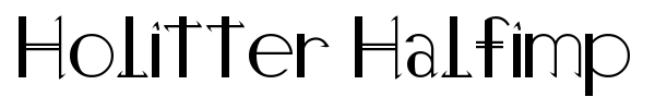 Шрифт Holitter Halfimp