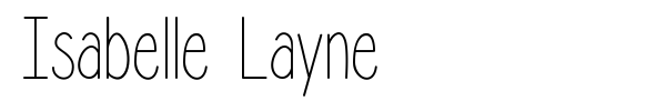 Шрифт Isabelle Layne