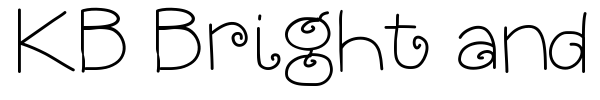 Шрифт KB Bright and Merry