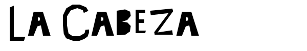 Шрифт La Cabeza