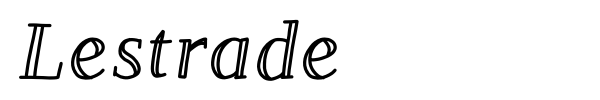 Lestrade font preview