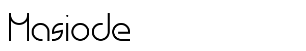 Masiode font preview