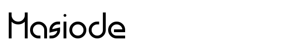 Masiode font preview